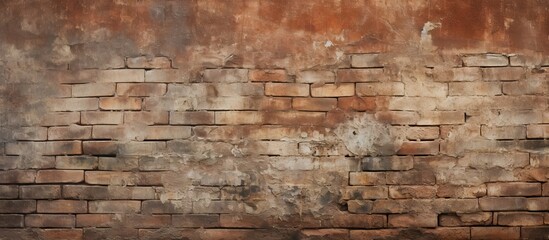 Rustic Brick Wall Featuring Vibrant Red and Earthy Brown Hues
