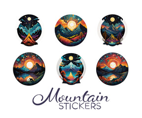 Mountain Stickers Set