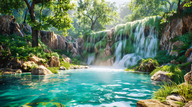 Cascading Tranquility, The Melodic Flow of Croatias Waterfalls, A Dance of Water Amidst Emerald Forests