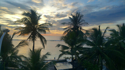 sunset over the ocean