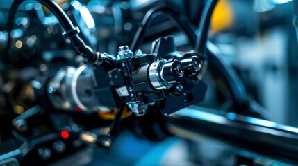 Fototapeta premium The engine hummed smoothly as the piston moved up and down within the cylinder, lubricated by the oil, while the car's gears shifted seamlessly, all working in perfect harmony.