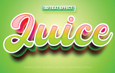 Juice soft smooth 3d editable text effect style