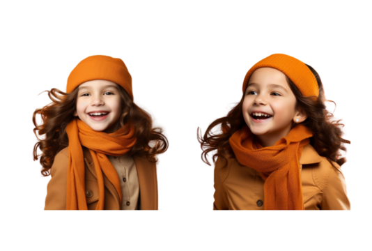 Little girl in winter clothes