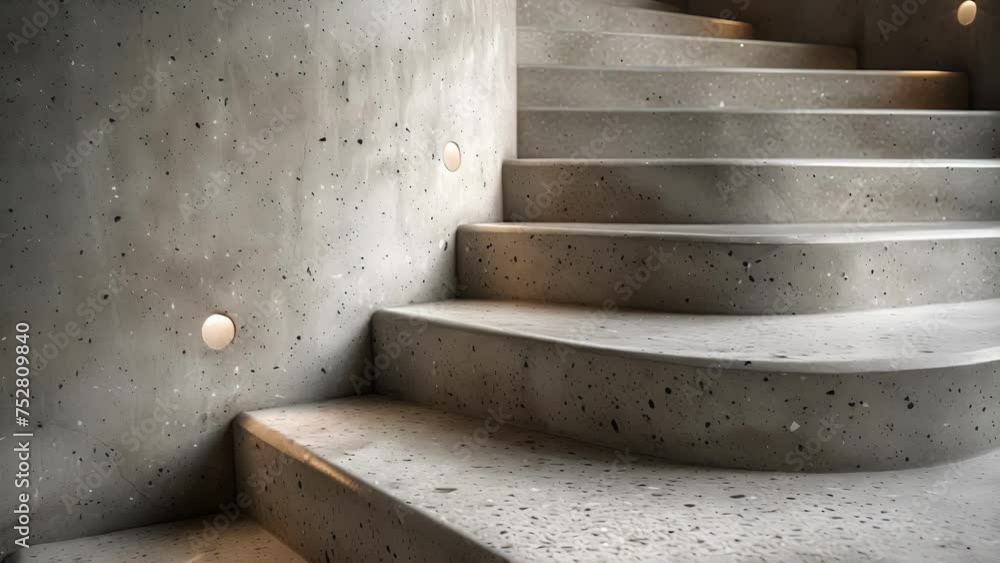Poster a closeup of a concrete stairway showcasing the raw and unrefined texture of the material adding an 