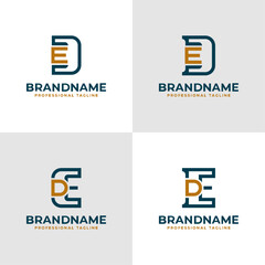 Elegant Letters DE and ED Monogram Logo, suitable for business with ED or DE initials