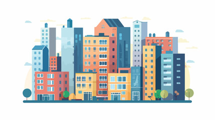 Buildings Flat Icon Vector Illustration Flat vector