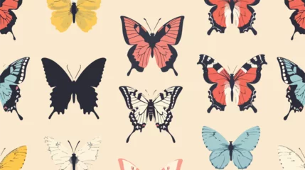 Raamstickers Vlinders butterfly color pattern illustration vector nature Fla