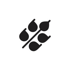 Set of vector icons Silhouettes of food, fruit, vegetables, honey, meat, drinks, bread, eggs, pudding, isolated on white background vector Silhouettes