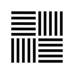 Classic Black Pattern Design Isolated on White