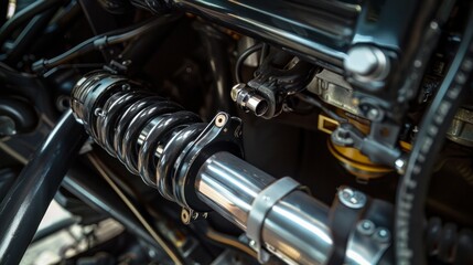 Fototapeta premium The pistons within the cylinder of the engine move smoothly with the help of oil lubrication, keeping the car in gear and working perfectly.