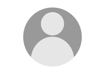 Icono gris de perfil de usuario de una red social.
