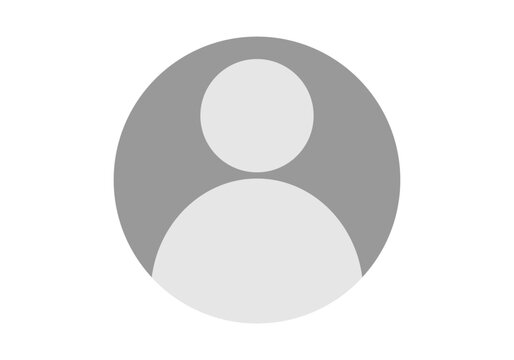 Icono gris de perfil de usuario de una red social.