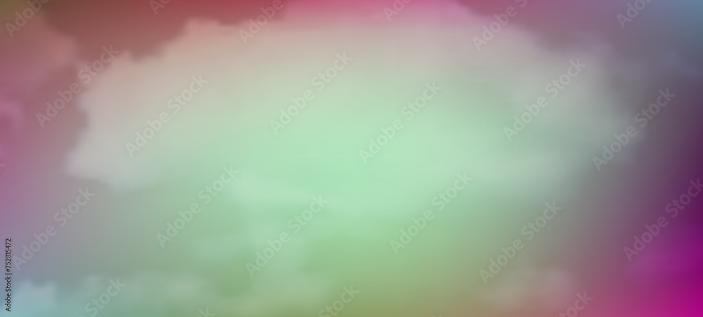 Poster modern colorful gradient background with clouds