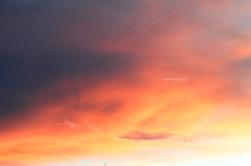 Sunset over the sky.