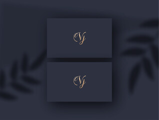 Vj logo design vector image