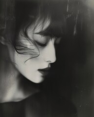 Monochrome Portrait of a Young Woman