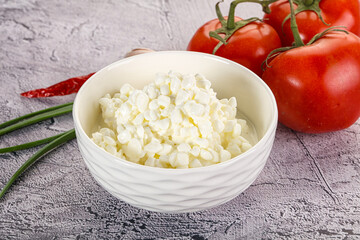 Cottage cheese Curd in the bowl