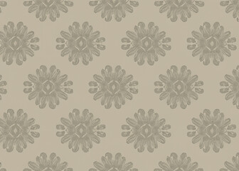 abstract flower and plant background, seamless wallpaper background, created with generative ai technology. 