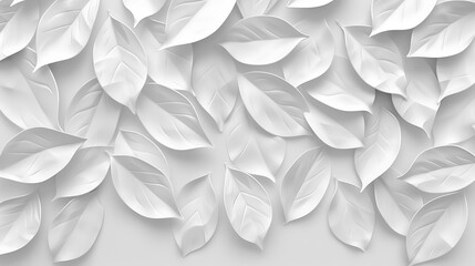 White geometric leave tiles texture background banner panorama