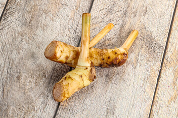 Obraz premium Raw galangal root seasonong aroma