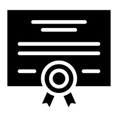 Vector certificate icon. Achievement, award, grant, diploma concepts. 