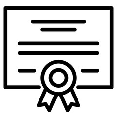 Vector certificate icon. Achievement, award, grant, diploma concepts. 