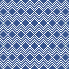 Blue wallpaper with triangle vector illustration. Geometric seamless pattern on isolated background. Hand drawn sign concept.
