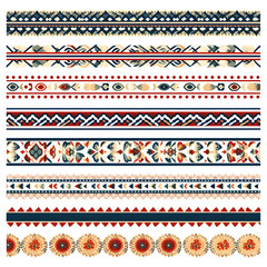 Decorative border pattern , flat style.