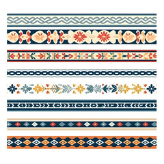 Decorative border pattern , flat style.