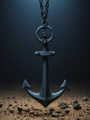 old anchor in the sea - 752823848