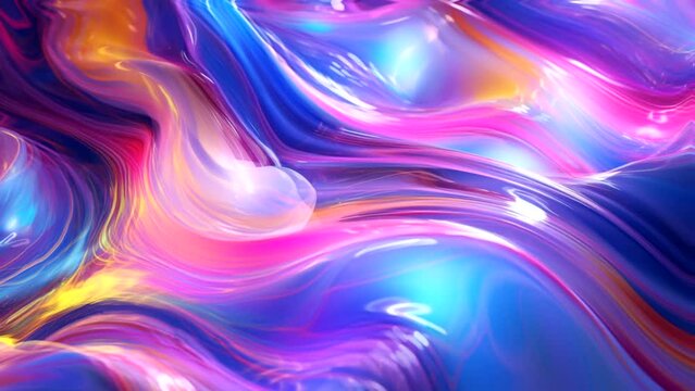 Full Color Wave Liquid Jelly Glass Abstract Background