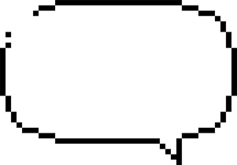 8bit retro game pixel speech bubble balloon icon sticker memo keyword planner text box banner, flat png transparent element design - obrazy, fototapety, plakaty