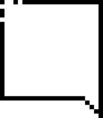8bit retro game pixel speech bubble balloon icon sticker memo keyword planner text box banner, flat png transparent element design - obrazy, fototapety, plakaty