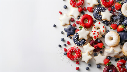 Red and white and blue treats