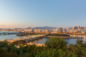 Obraz premium 서울 한강대교 노들섬