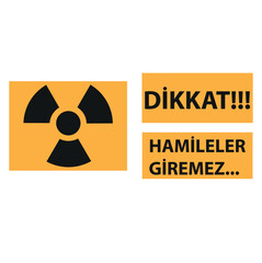 ATTENTION, PREGNANT PREGNANTS ARE NOT ENTERED WARNING SIGN