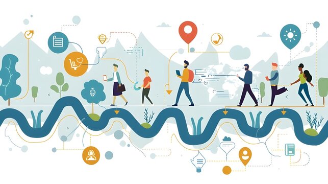 Customer Journey Map; interaction into a unique customer experience.