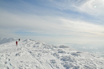 Mt Yotei Ski touring top vulcano winter snow ice