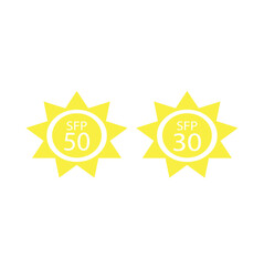 UV protection vector icon on white