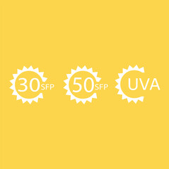 UV protection vector icon on white