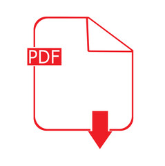 PDF icon isolated on background