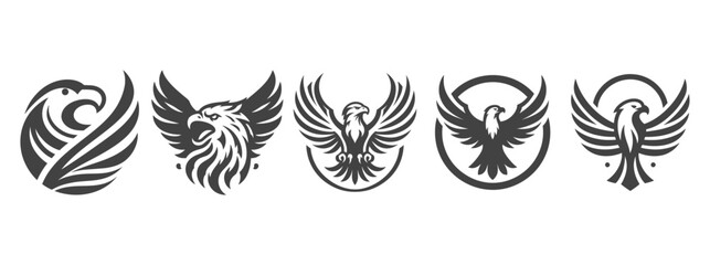 Set logo Eagle illustration