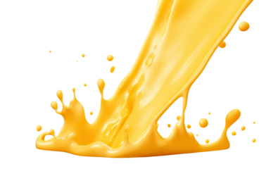 Delicious melted cheese splash cut out