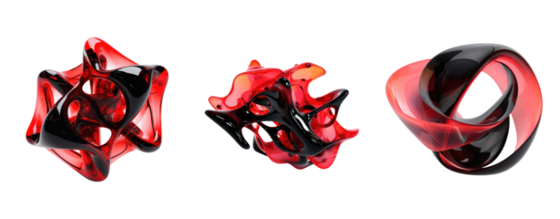 3D abstract shape render minimal dark matter on white background