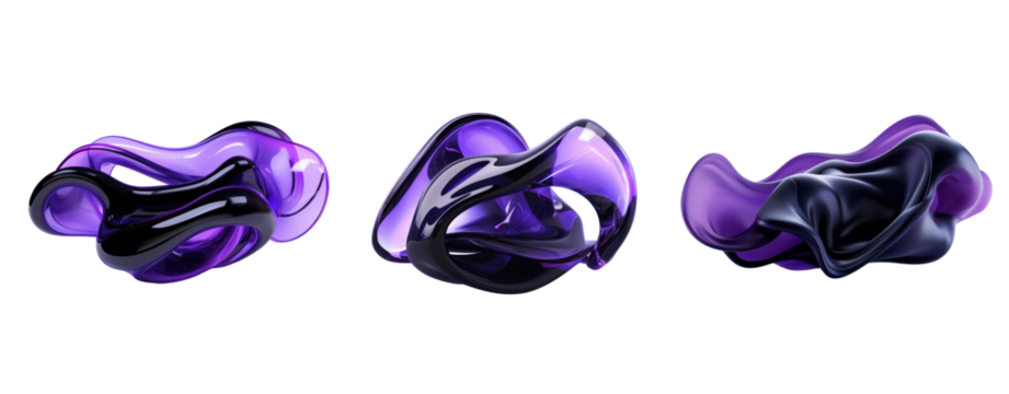 3D abstract shape render minimal dark matter on white background - Powered by Adobe