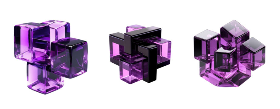 3D abstract shape render minimal dark matter on white background - Powered by Adobe