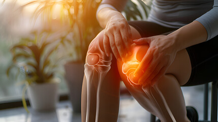 Leg fracture, pain, broken joint pain and physiotherapy medical leg sprain massage concept  - obrazy, fototapety, plakaty