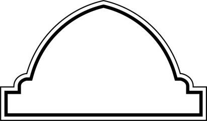 Islamic Dome Design double lines Outline Linear Black Stroke silhouettes Design pictogram symbol visual illustration