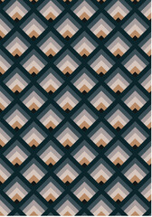 Waterfall Quilt Background Seamless Pattern