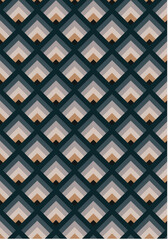 Waterfall Quilt Background Seamless Pattern